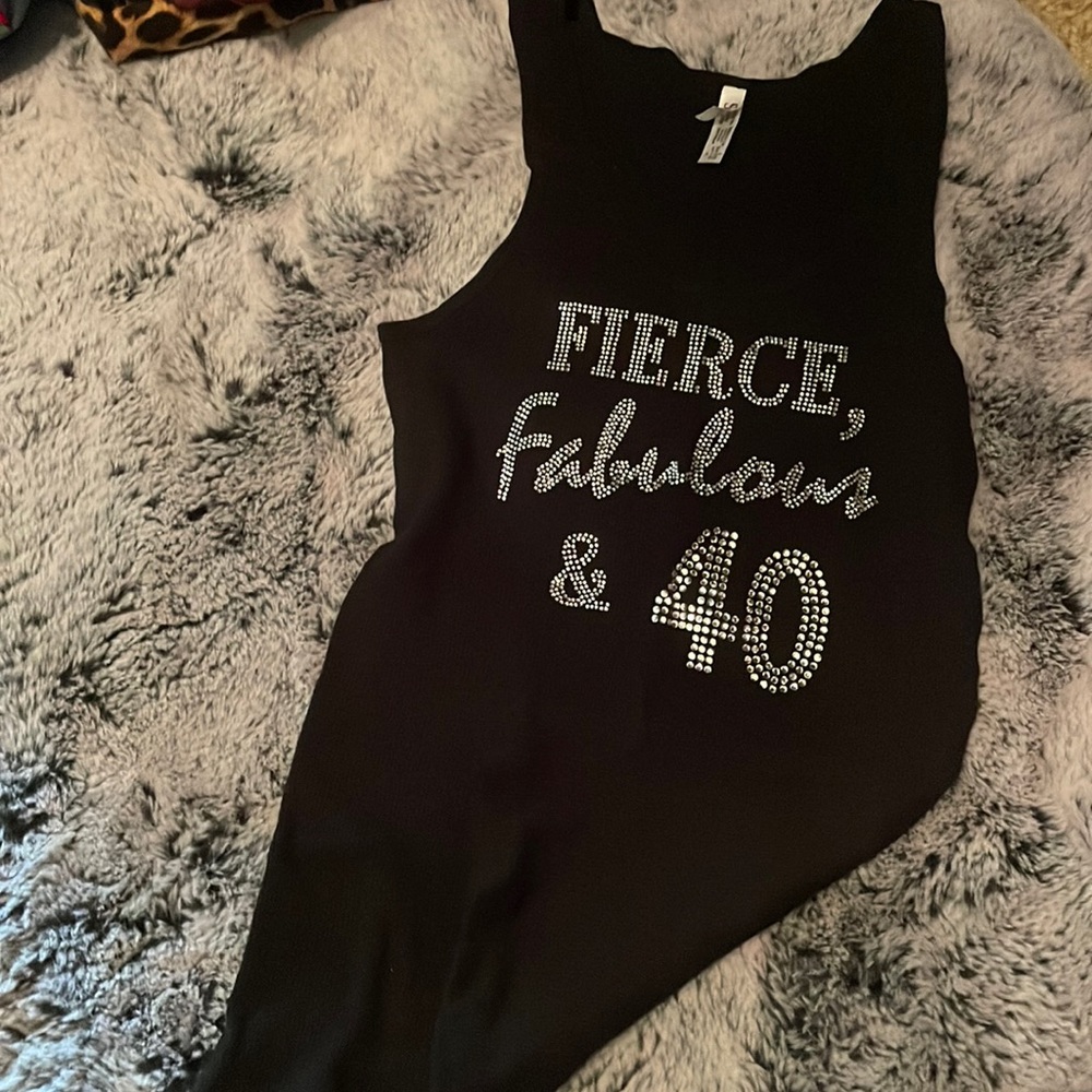 40 rhinestone tank